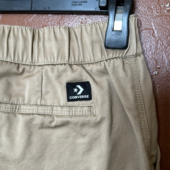 Converse Casual High-Rise Cotton Drawstring Joggers Women’s Pants XS Khaki - Picture 5 of 9